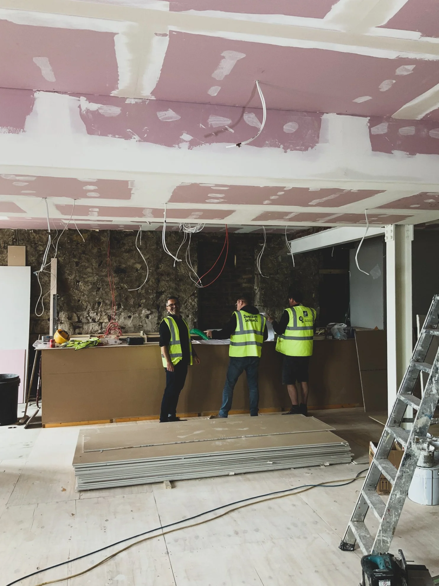 Wemyss visitor centre — site during fit out, Fife